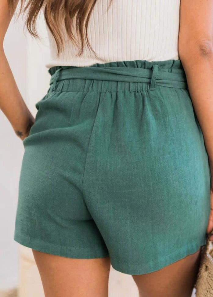 High Waist Solid Color Shorts
