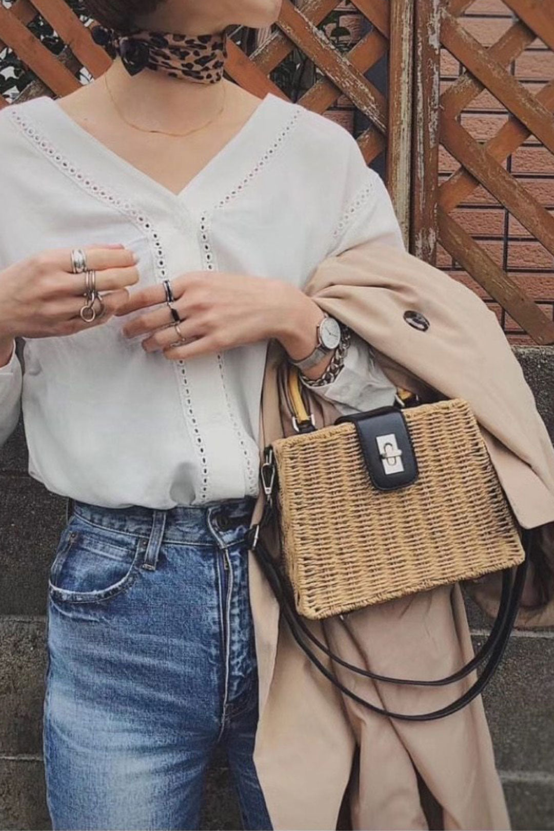 Boho Bag, Woven Straw Handbag, Rattan Maya Bamboo