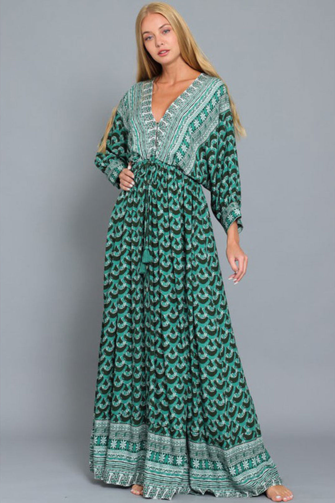 Maxi Dress, Boho Dress, Kimono Dress, Towards the Sun