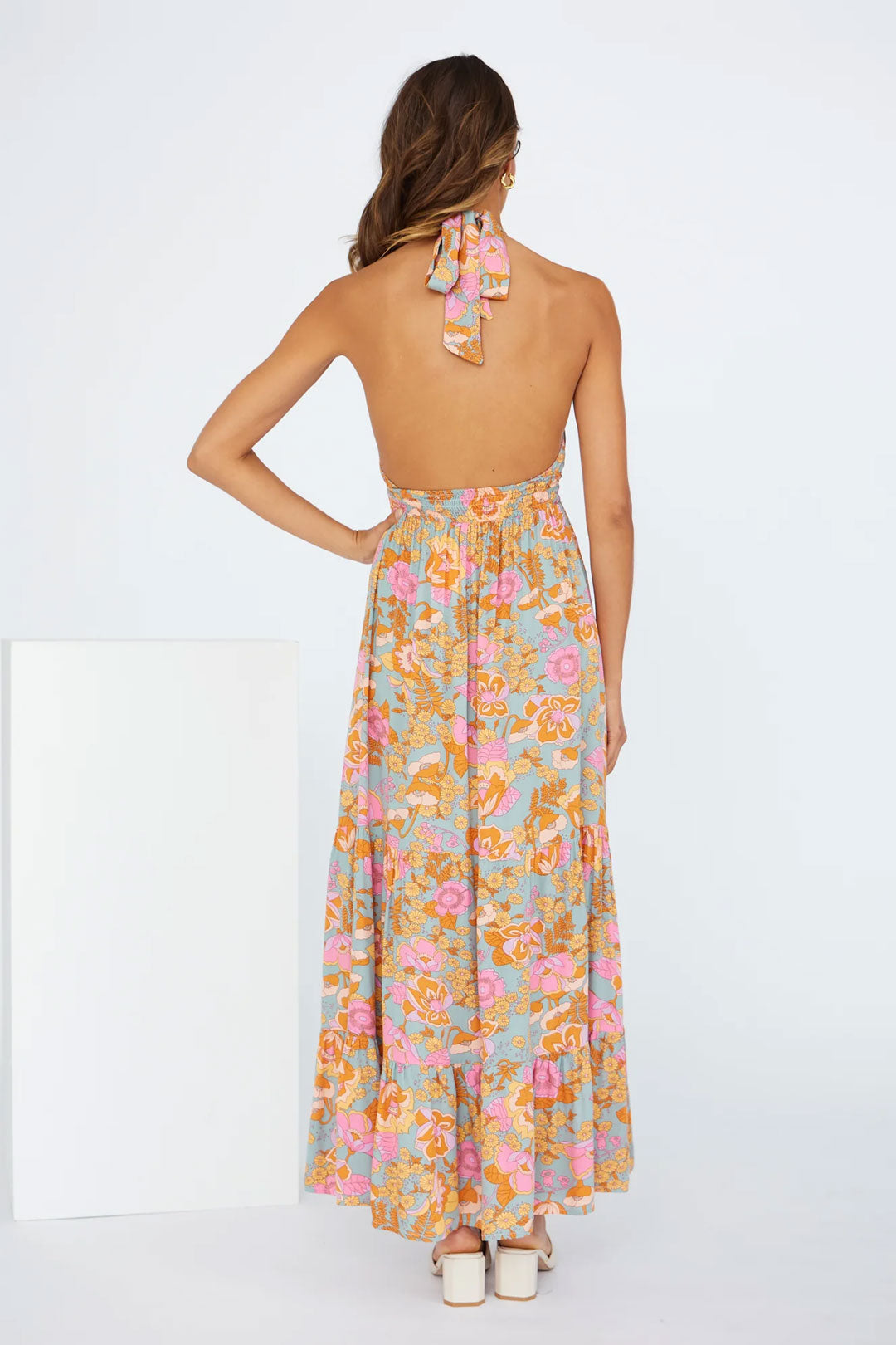 Maxi Dress, Boho Dress, Sundress, Halter Neck Catalina