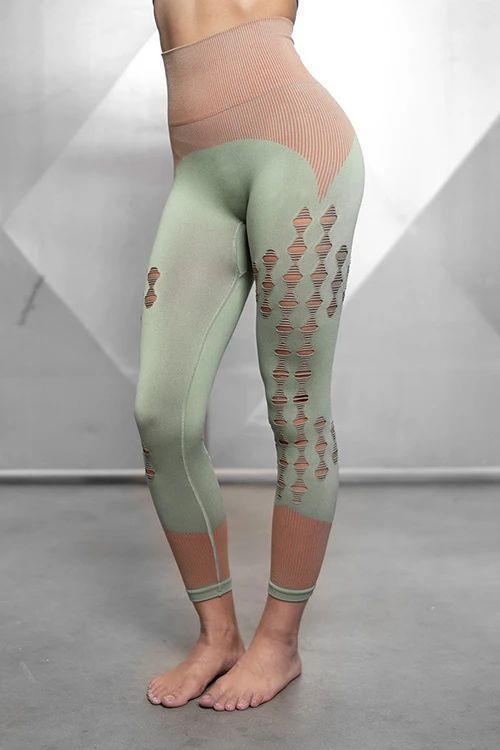 Ripped Patchwork Crop T Shirt Leggings Set