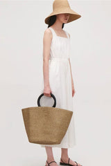 Boho Bag, Woven Straw Handbag, Andres Bag