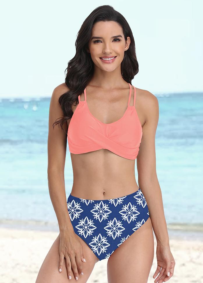Double Straps Printed Bikini Set