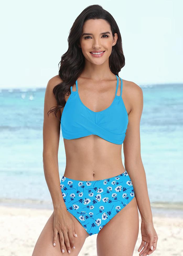 Double Straps Printed Bikini Set