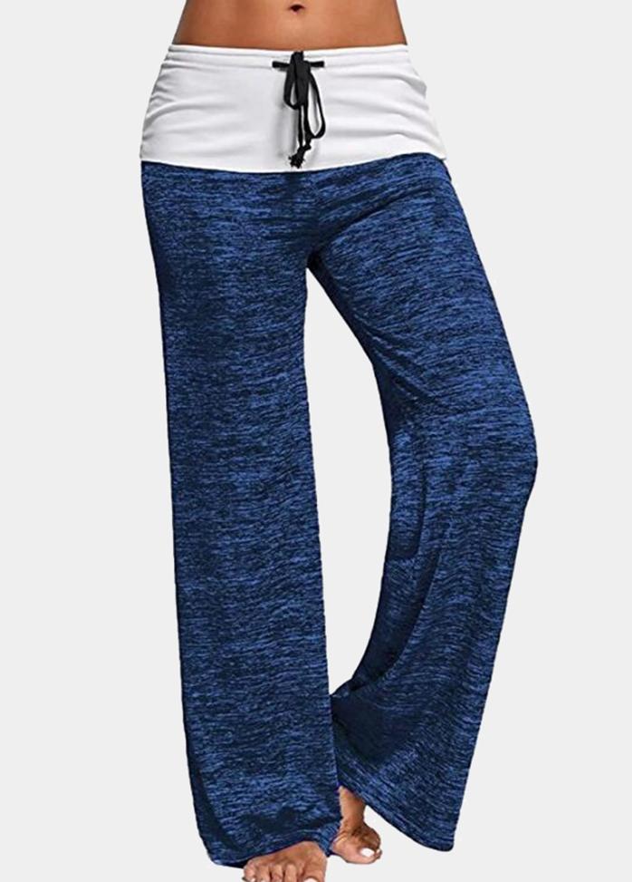 Lacing Patchwork Loose Pants