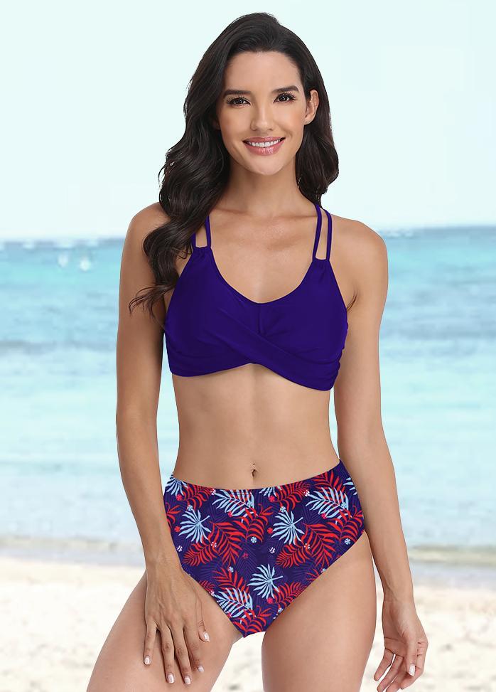 Double Straps Printed Bikini Set