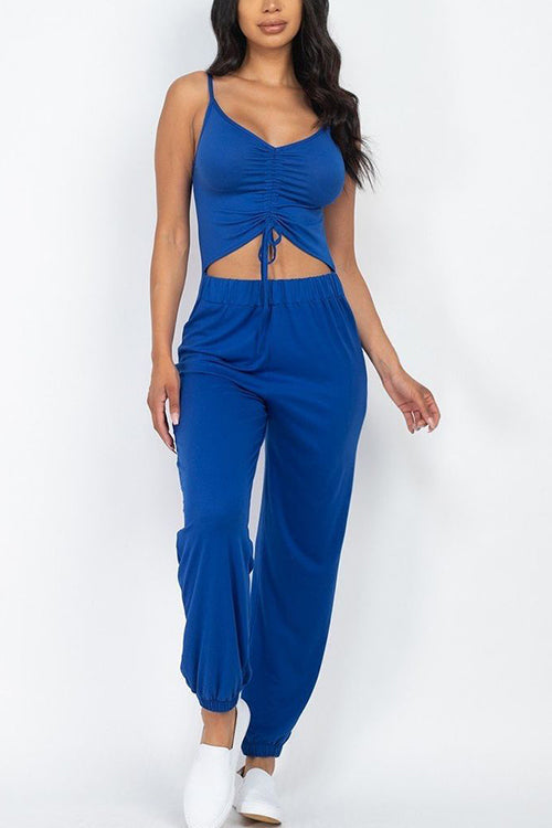 Drwatring Cutout Slip Jumpsuit