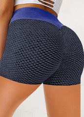 High Waist Printed Yoga Shorts