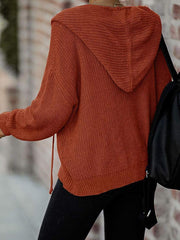 Zip Up Hoodie Long-sleeve Sweater Cardigan