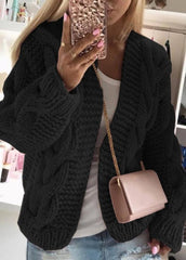 Casual Solid Color V Neck Sweater