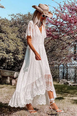 Maxi Dress - Boho Dress - Sundress - Lace Dress - White Carina