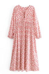Gown Dress, Boho Maxi Dress, Loose Dress, Winter Gypso in Red
