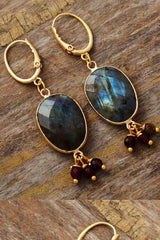 Boho Earrings, Dangle Earrings, Labradorite