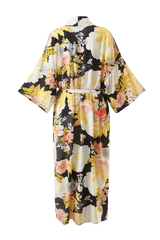 Boho Robe, Kimono Robe,  Beach Cover up, Black-Eyed Susan