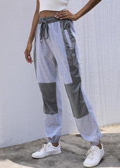 High Waist Casual Patchwork Pant