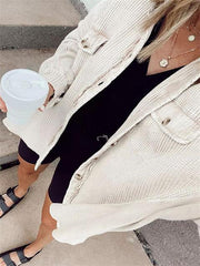 Distressed Comfy Shirt Jacket
