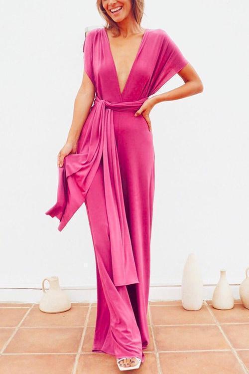 Cross Sleeveless Jumpsuit