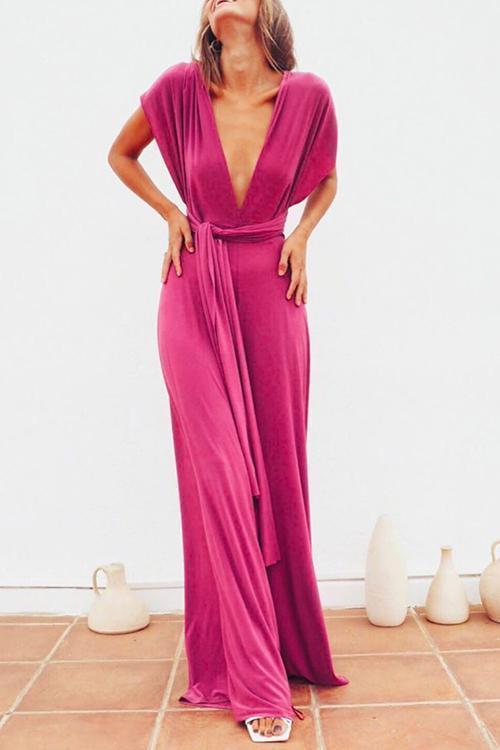 Cross Sleeveless Jumpsuit