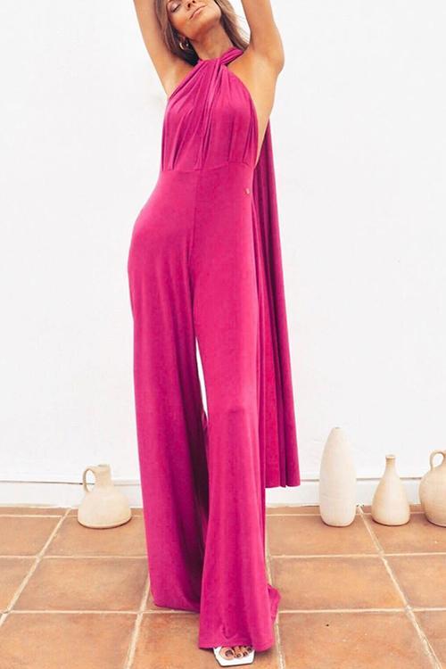 Cross Sleeveless Jumpsuit