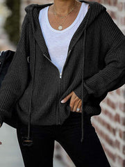 Zip Up Hoodie Long-sleeve Sweater Cardigan