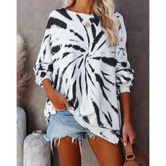 Round Neck Long Sleeve Off Shoulder Top