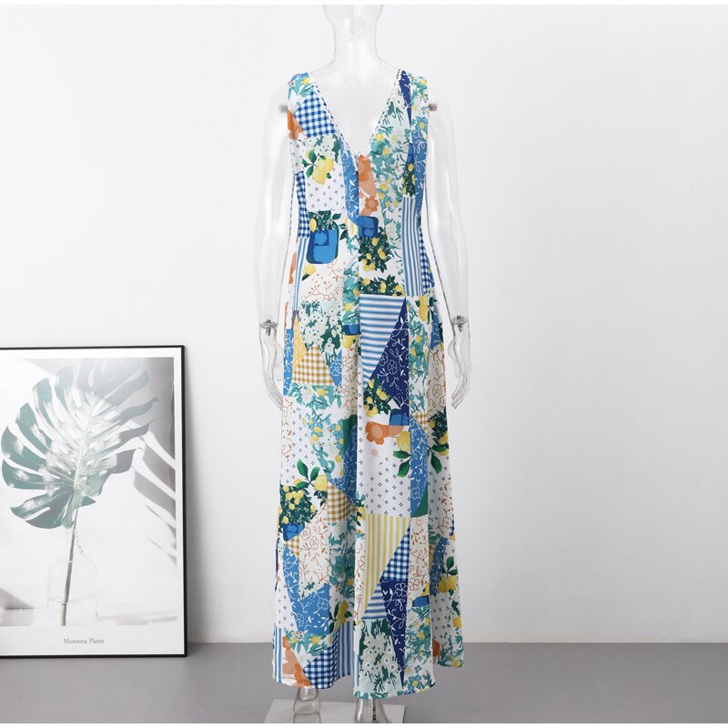 Boho Beach Dress - Printed Summer Dress for Your Holiday Getaway Hannah