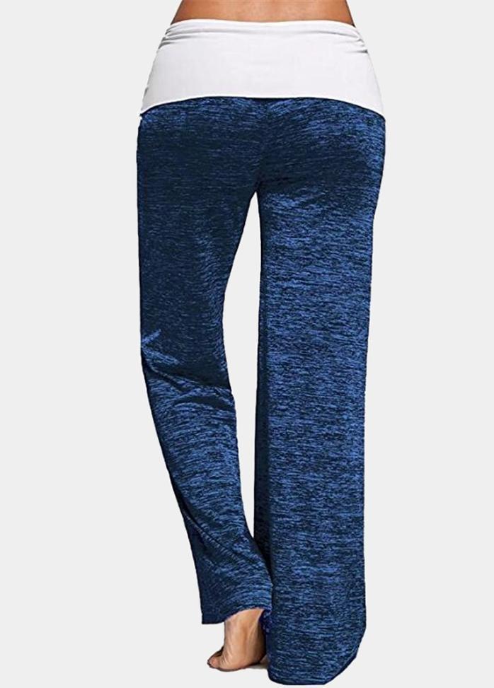 Lacing Patchwork Loose Pants
