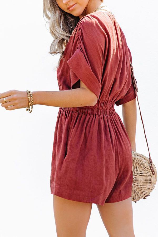 Sandcastle Cotton Pocketed Romper
