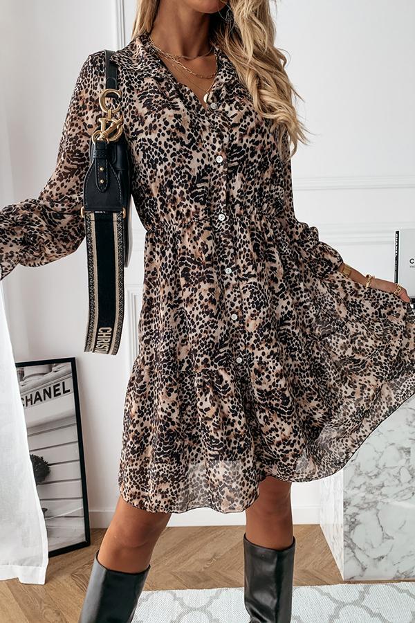 Deeply Devoted Leopard Mini Dress