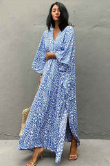 Boho Dress, Beach Dress, Blue Fern