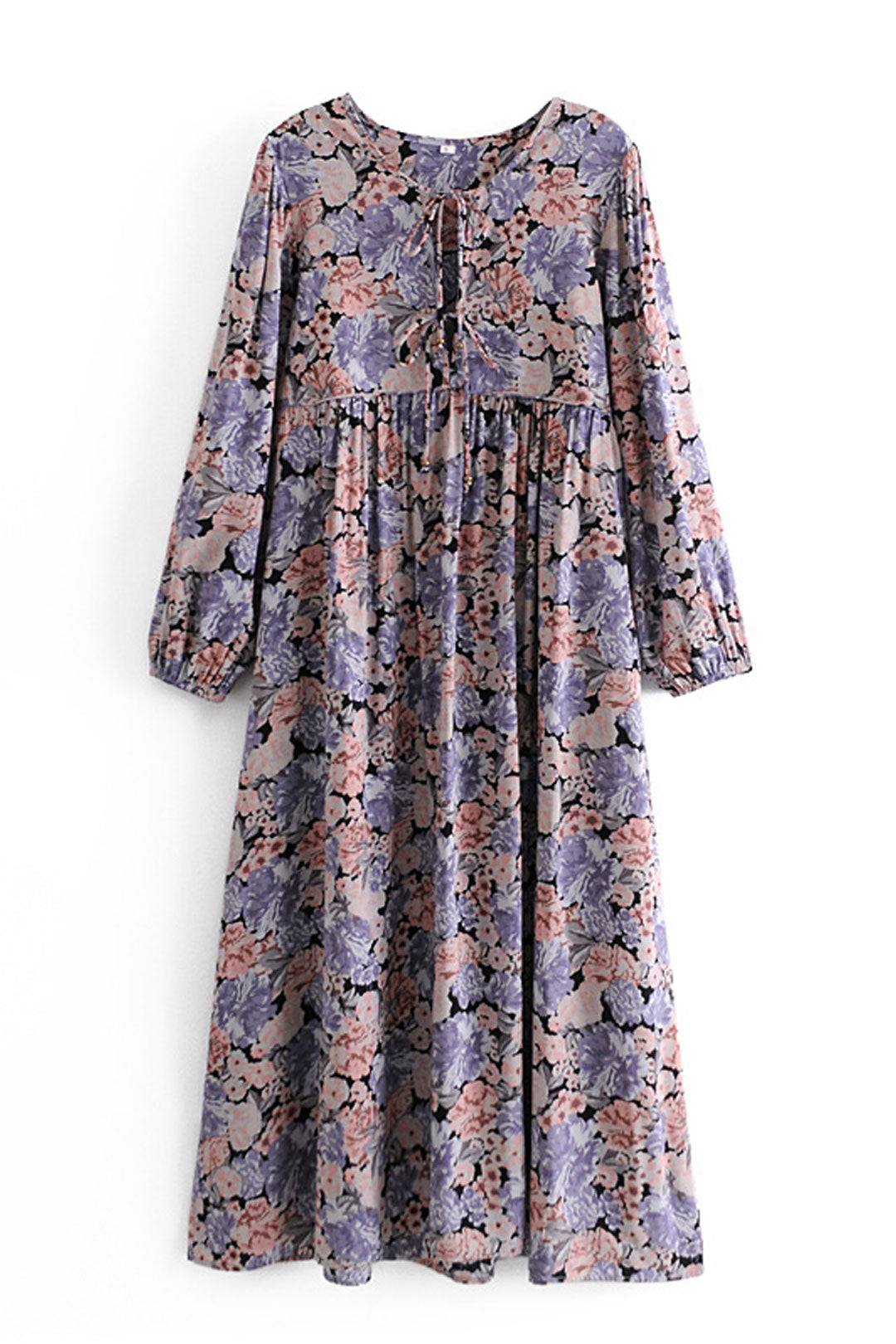 Gown Dress, Boho Maxi Dress, Loose Dress, Purple Pheony