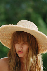 Boho Hat, Sun Hat, Beach Hat, Wide Brim Hat, Straw Hat, Natural Color