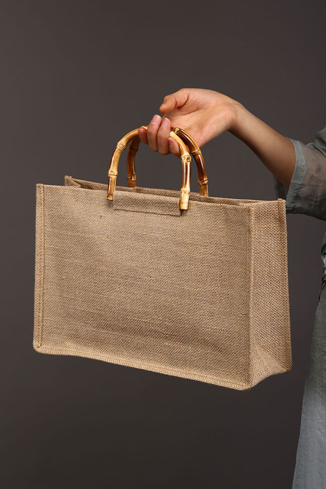 Boho Bag, Linen Jute Basket Bag, Mango