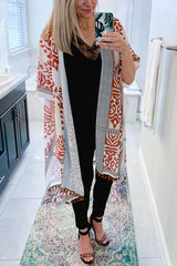 Print Pompom Cardigam