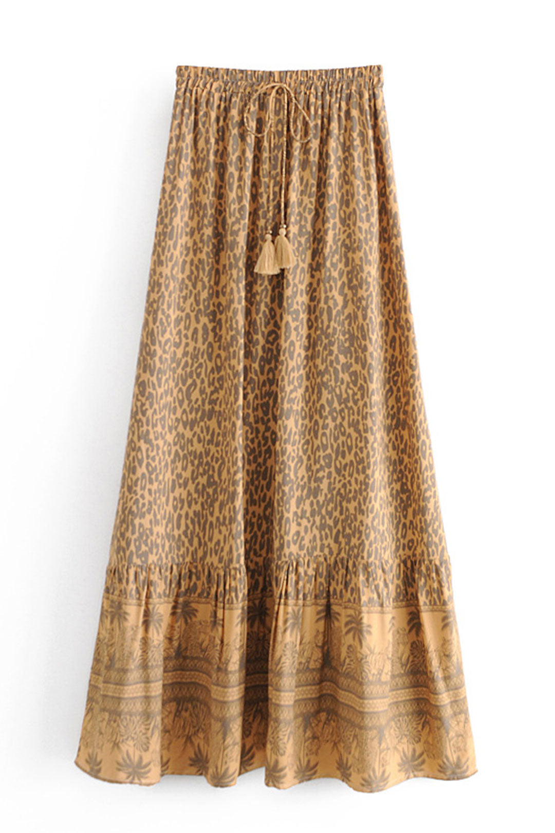 Boho Skirt, Hippie Skirts, Maxi Skirt, Gold Beach Tiger