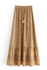 Boho Skirt, Hippie Skirts, Maxi Skirt, Gold Beach Tiger