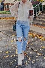 Pearl Puff Sleeve Blouse