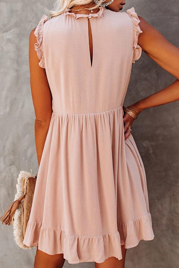 Ruffled Casual All-match Dress