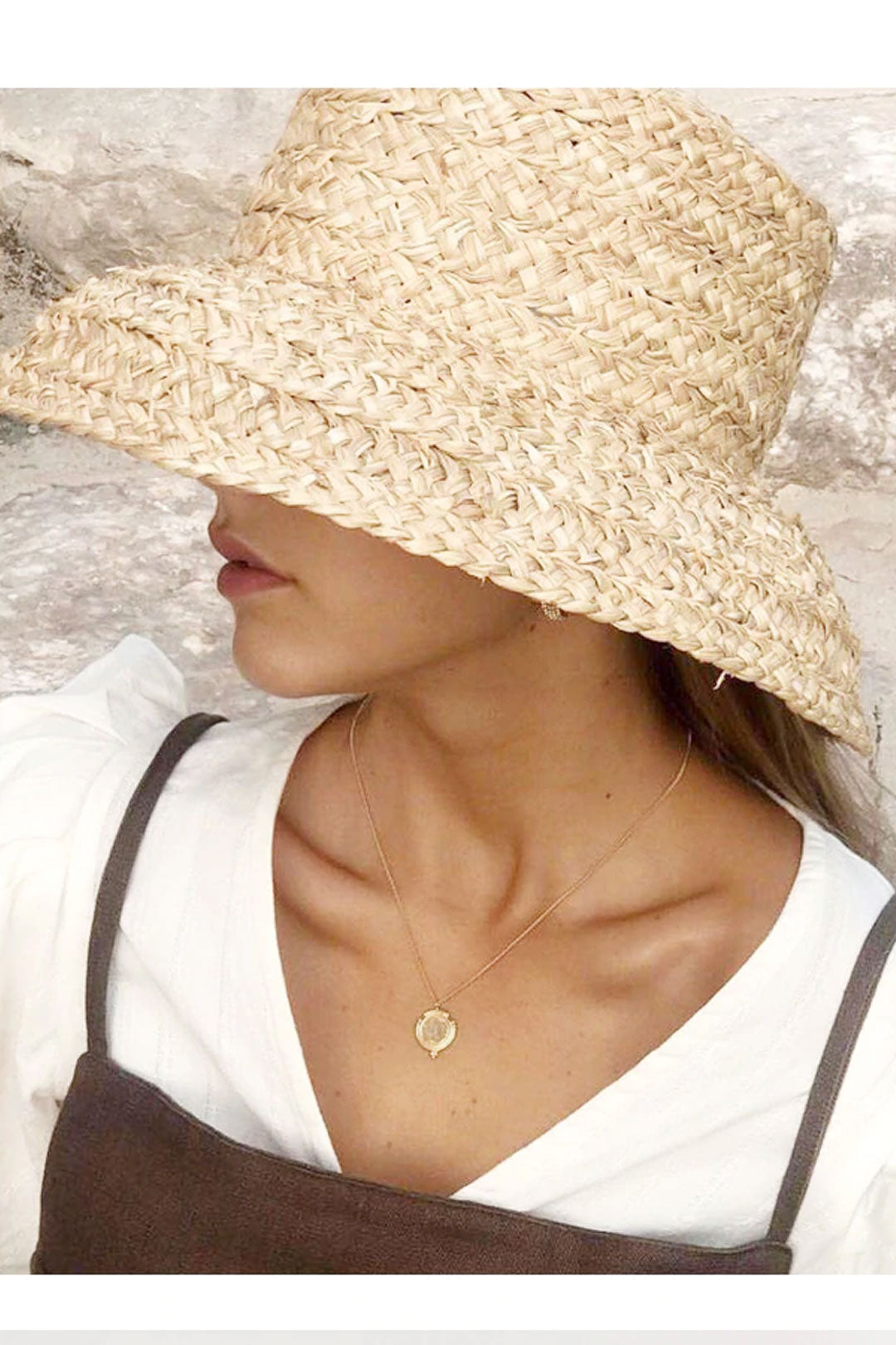 Boho Hat, Beach Hat, Rafia Hat, Vintage Bucket Hat, Beige and Black Ribbon