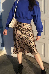 Boho Skirt, Hippie Skirts, Midi Skirt, Retro Satin Skirt, Paw Black White
