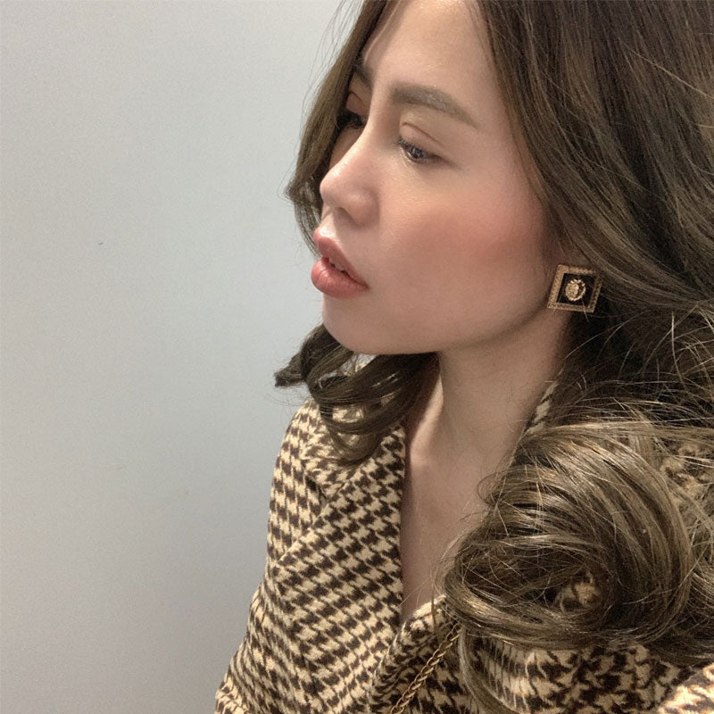 Boho Autumn Blazer, Vintage Plaid Blazer Xena in Black