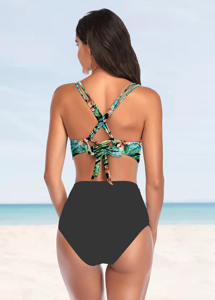 Double Straps Printed Bikini Set