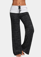 Lacing Patchwork Loose Pants