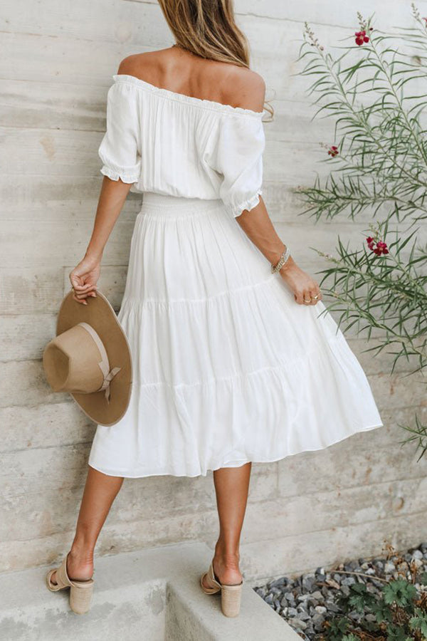 Smocked Tiered Midi Dress