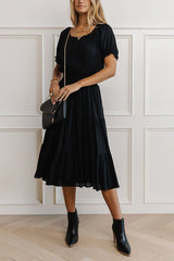 Smocked Tiered Midi Dress