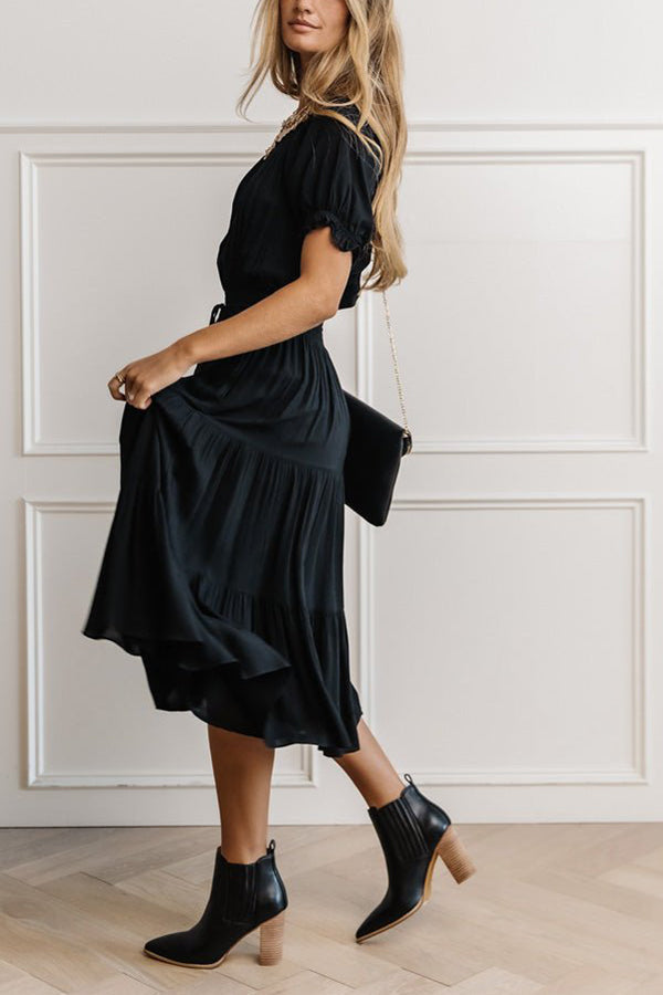 Smocked Tiered Midi Dress