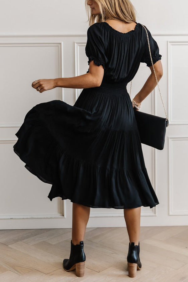 Smocked Tiered Midi Dress