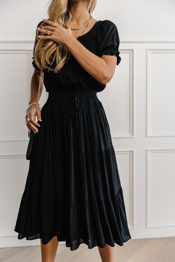 Smocked Tiered Midi Dress