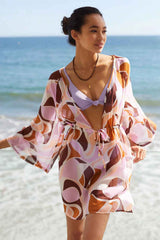 Boho Robe, Beach Cover up, Beach Robe, Beach Cover Up, Pink Wave