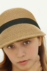 Boho Hat, Sun Hat, Beach Hat, Straw Hat, Baseball Cap, Black and White Ribbon